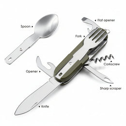 Folding Cutlery Set | 5-in-1 Stainless Steel | ADV TRIBE