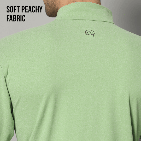 Reccy Mens Qzip Flex Tee - Regular Stretch Feature GIF