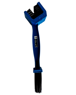 TECZA Bike Chain Cleaning Brush with blue body and black bristles