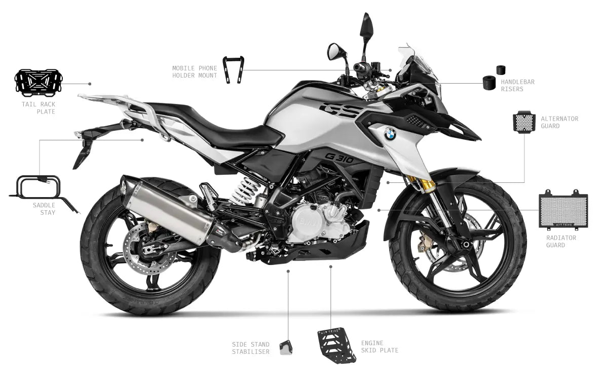 Accessories for BMW G310GS by ADV TRIBE