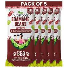 Nutrirootz Roasted Edamame Beans BBQ Pack of 5 x 25g