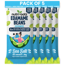Nutrirootz Roasted Edamame Beans Sea Salt Pack of 5 x 25g