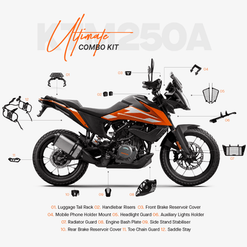 The Ultimate Combo Kit of 12 Accessories for KTM 250 Adventure