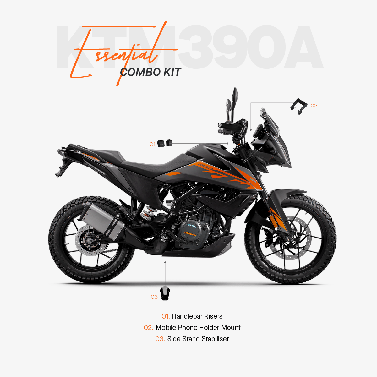 The Essential Combo Kit of Accessories for 2020 2024 M 390 Adventure