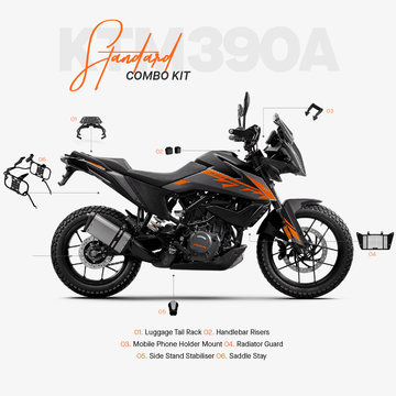 The Standard Combo Kit of 6 Accessories for KTM 390 Adventure