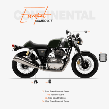 The Essential Combo Kit of 4 Accessories for Royal Enfield Continental GT 650