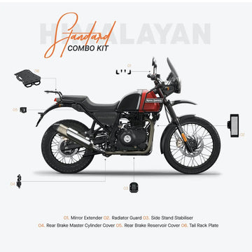 The Standard Combo Kit of 6 Accessories for Royal Enfield Himalayan