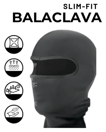 TECZA Slim-Fit Balaclava - Black