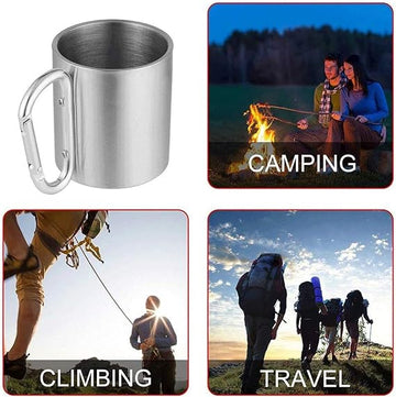 Carabiner Camping Mug | Stainless Steel | ADV TRIBE