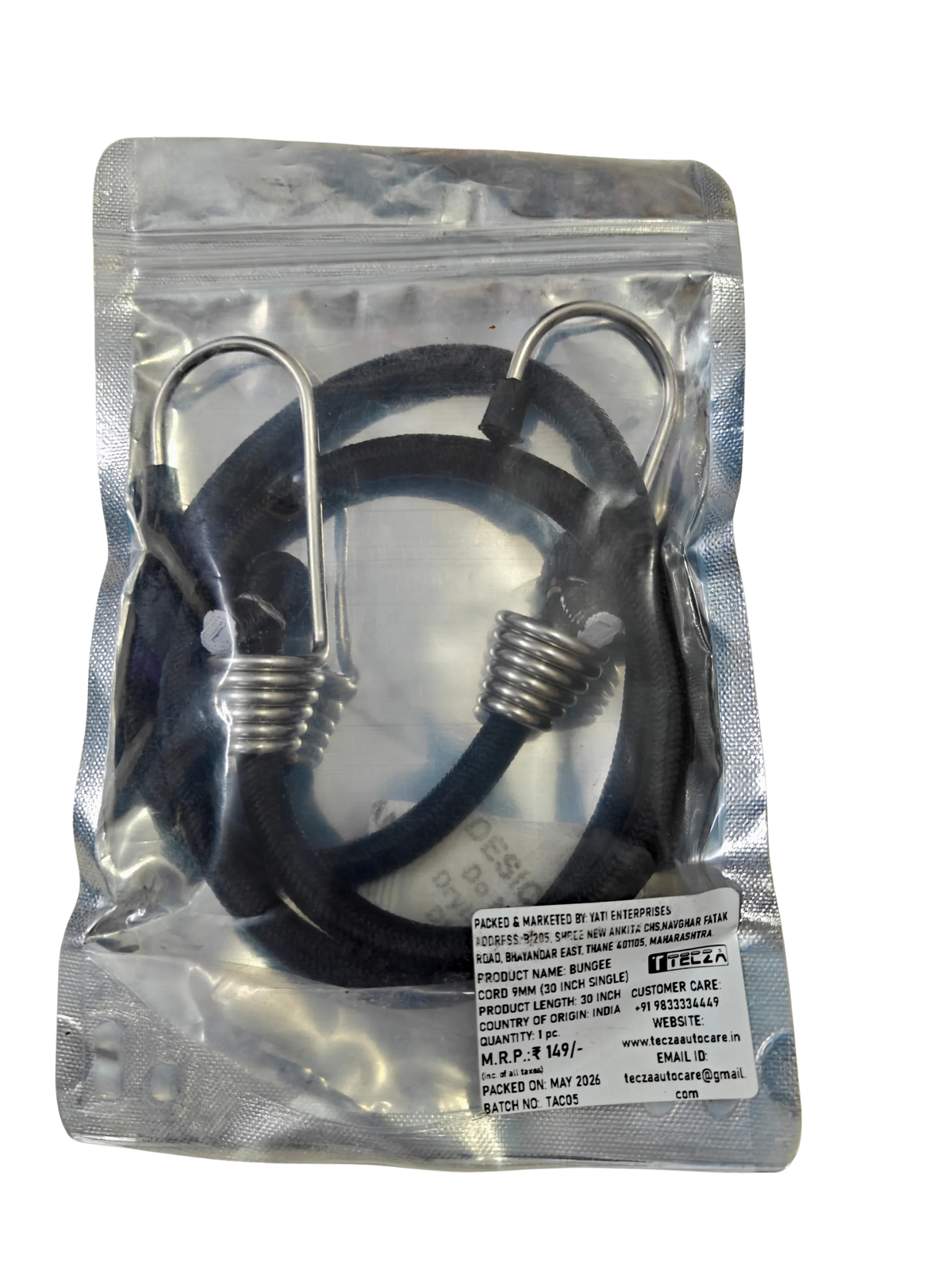 TECZA Bungee Cord 9mm 30 Inch Single - Back