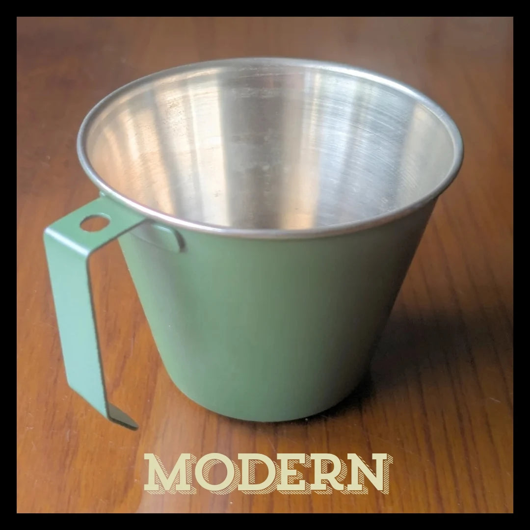 Kwiklander Stackable Camping Cups | Set of 2 | Stainless Steel Military Green | ADV TRIBE