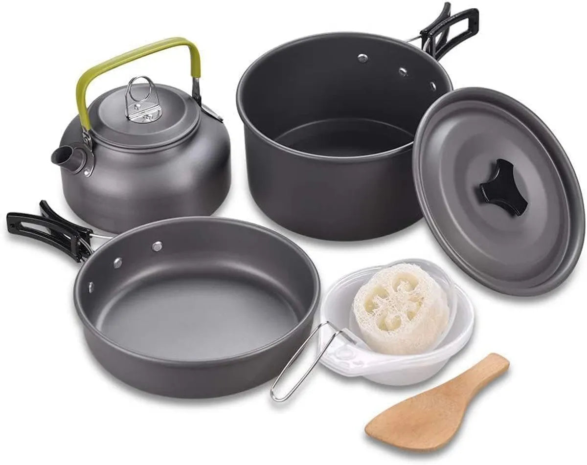 DPCR 9-Piece Moto-Camping Cookware Kit w/ Kettle