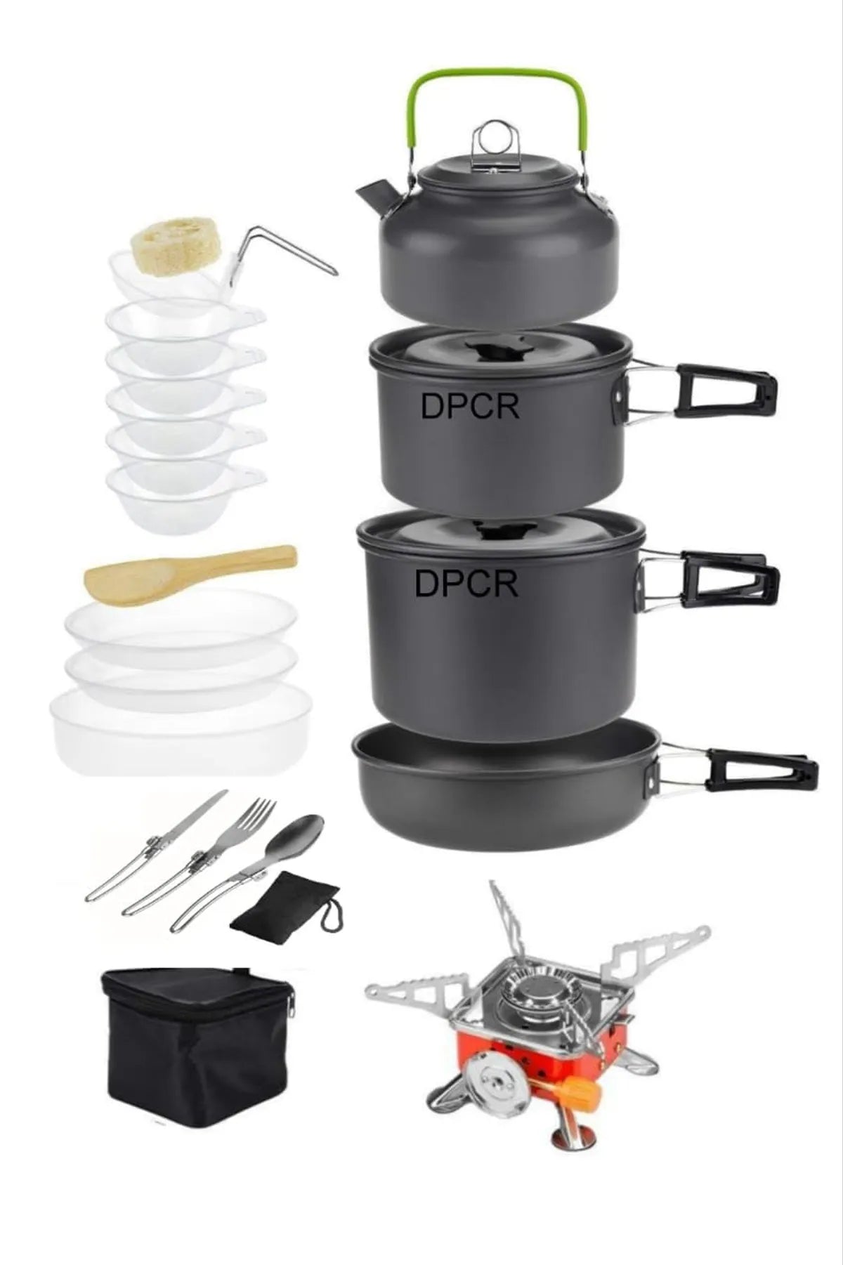 DPCR 19-Piece ADV Camping Cookware & Stove Kit
