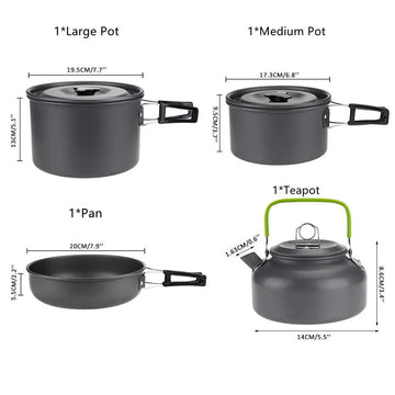 DPCR 19-Piece ADV Camping Cookware & Stove Kit