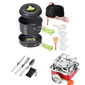 DPCR 11-Piece ADV Camping Cookware Kit w/ Stove