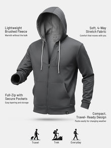 Men's Element Hoodie outdoor fleece hoodie, front view