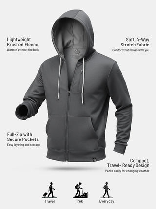 Men's Element Hoodie outdoor fleece hoodie, front view