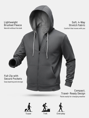 Men's Element Hoodie outdoor fleece hoodie, front view