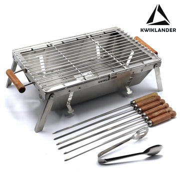 Kwiklander GRX02G BBQ Grill | 6 Skewer Tabletop | Portable Foldable Grill India