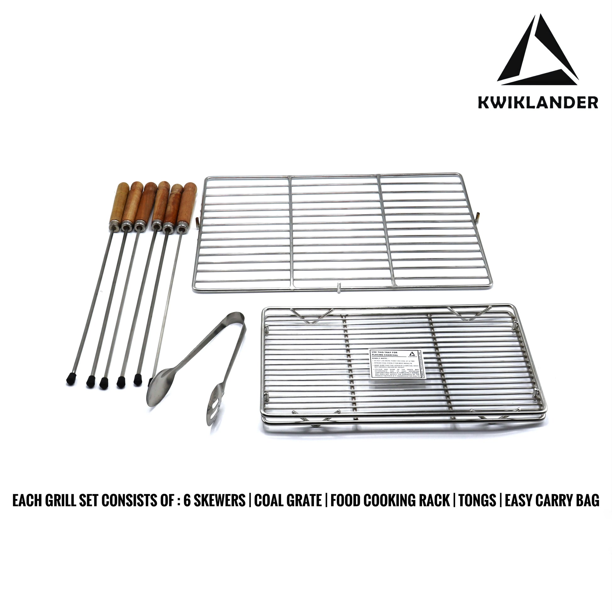 Kwiklander GRX02G BBQ Grill | 6 Skewer Tabletop | Portable Foldable Grill India