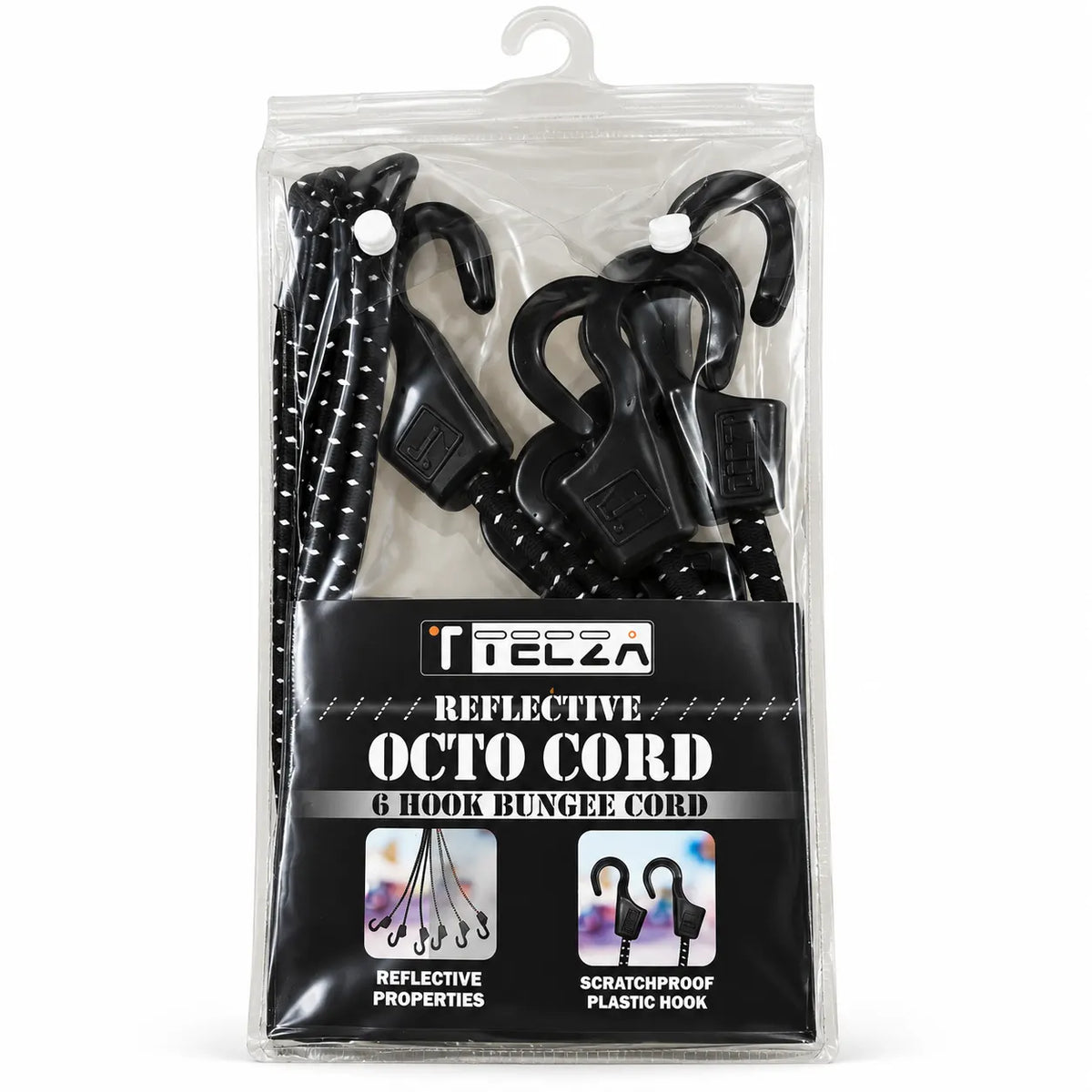 TECZA Octo Cord Reflective 6-Hook front packaging