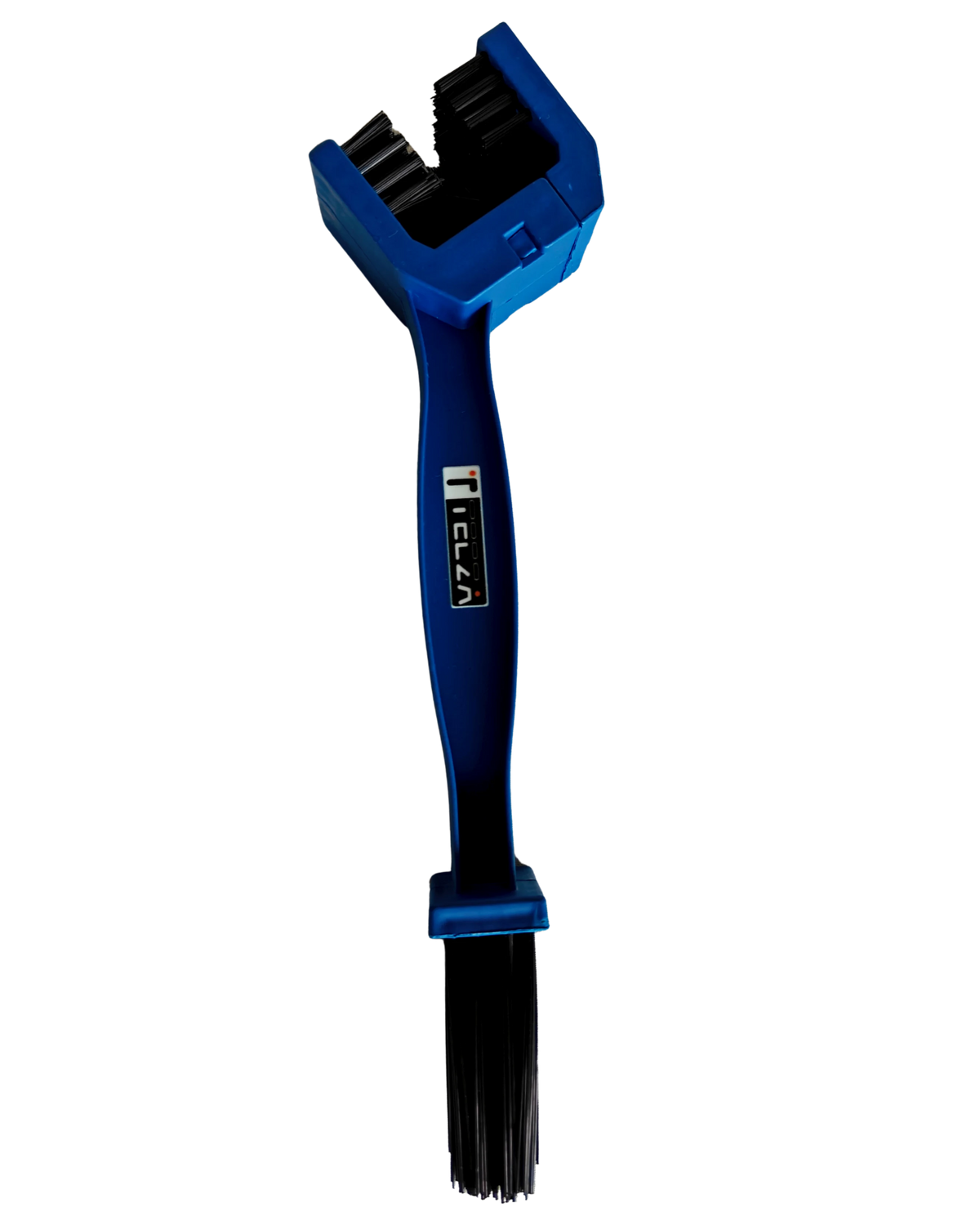 TECZA Bike Chain Cleaning Brush with blue body and black bristles