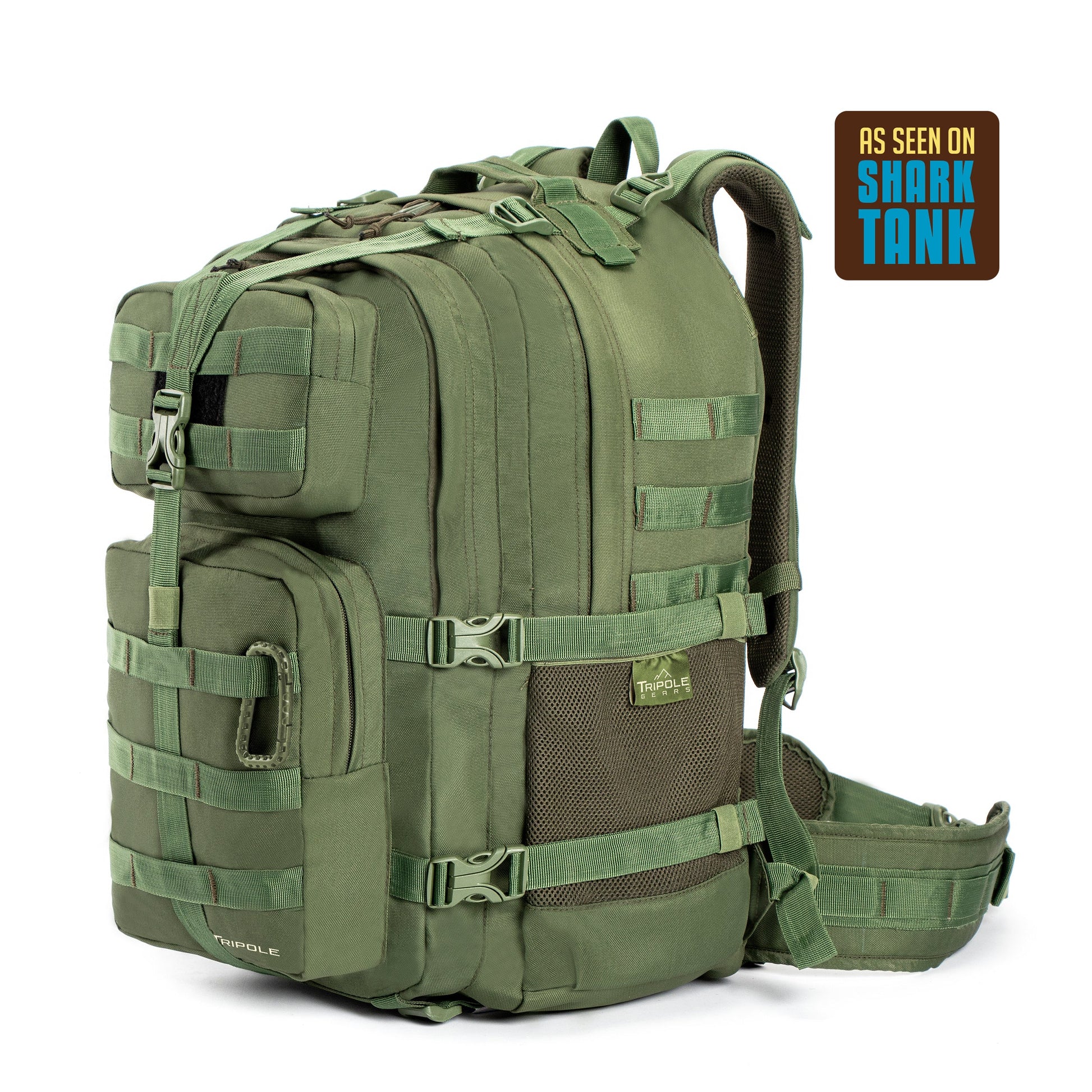 Tripole Alfa 45L Tactical Backpack Army Green Front