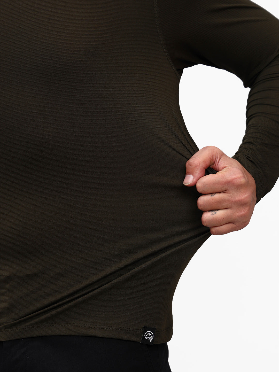 Ultralight Active Long Sleeve T-Shirt in Olive, view 3