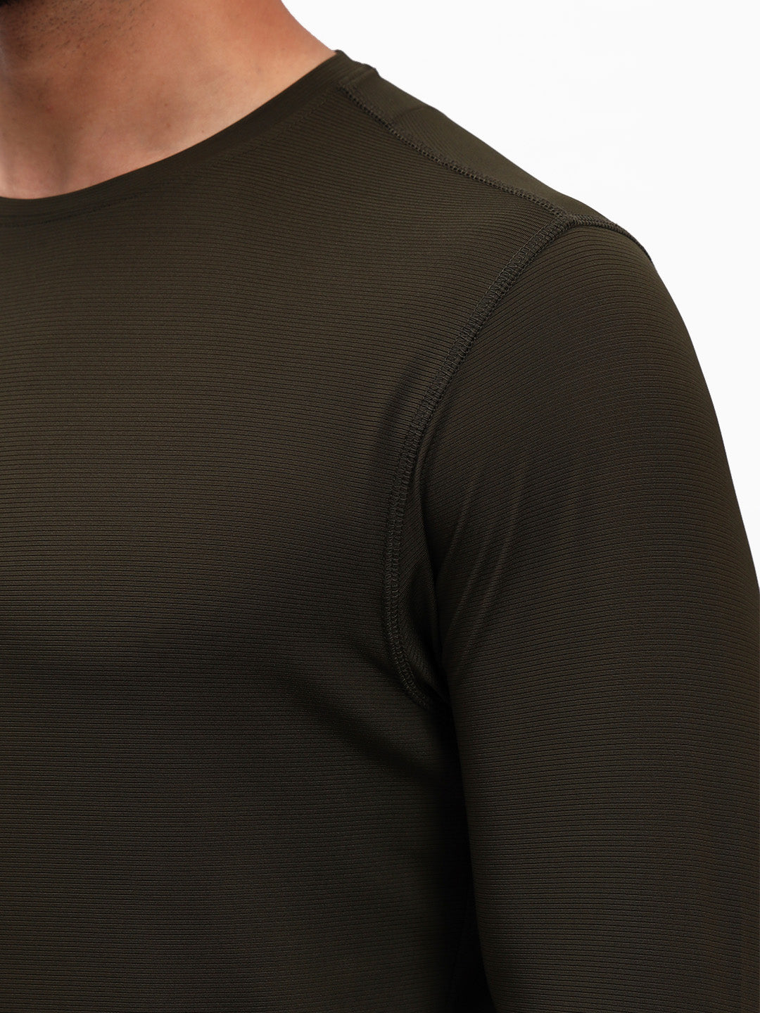 Ultralight Active Long Sleeve T-Shirt in Olive, view 4
