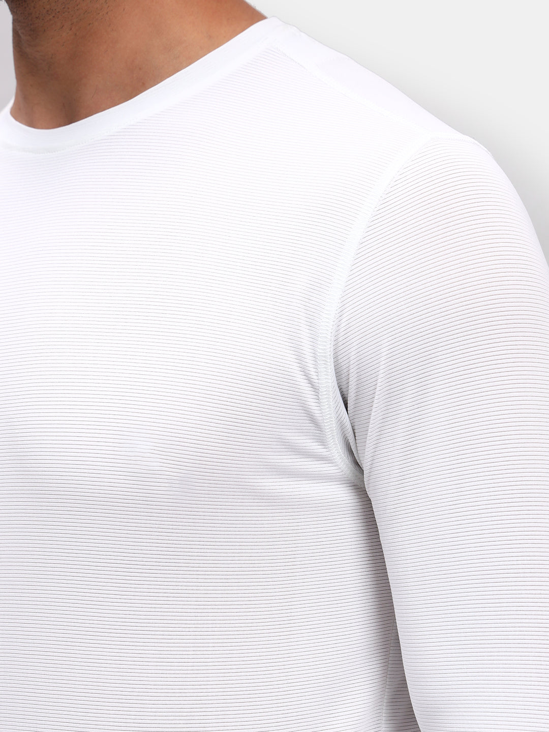 Ultralight Active Long Sleeve T-Shirt in White, view 4