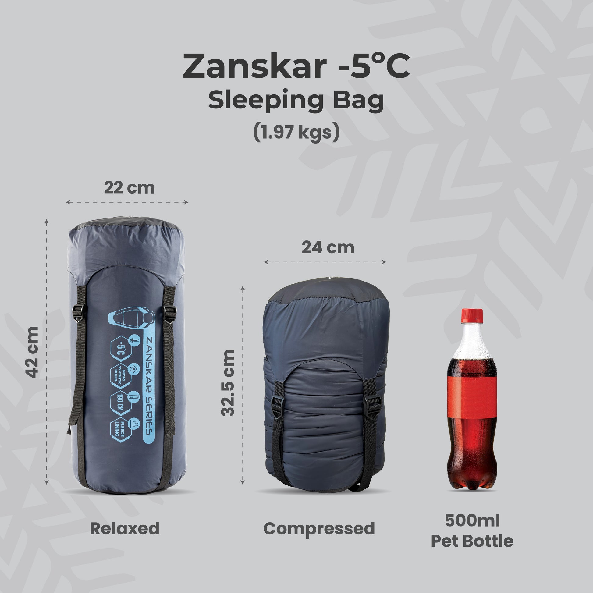 Tripole Zanskar Army Sleeping Bag - Blue colour view 3