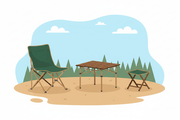 Camping Furniture vector 
