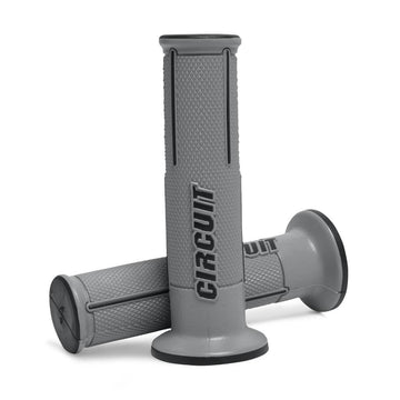 Speed Everyday Universal Motorcycle Handlebar Grips - Grey+Black