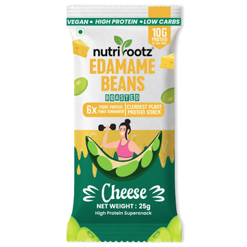 Nutrirootz Roasted Edamame Beans Cheese | Pack of 5 x 25g