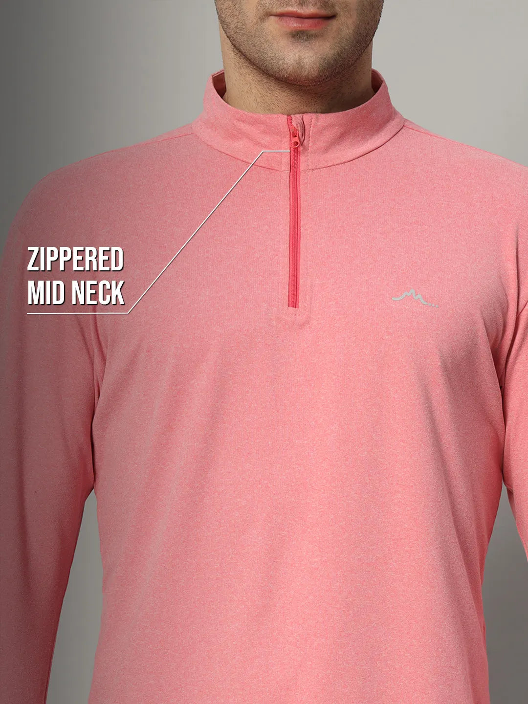Reccy Mens Qzip Flex Tee - Bubblegum