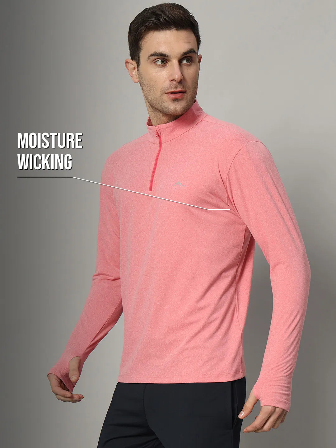 Reccy Mens Qzip Flex Tee - Bubblegum