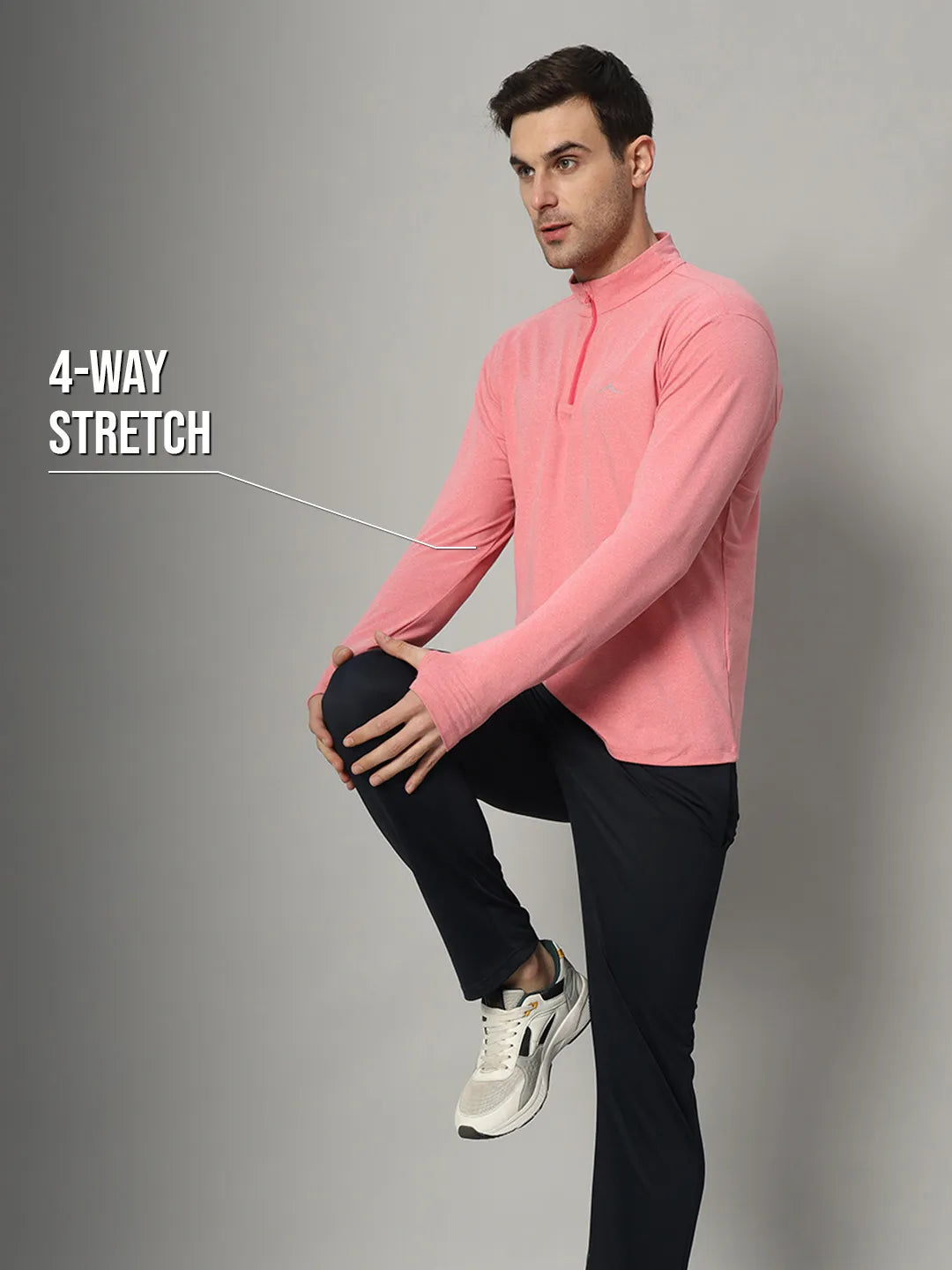 Reccy Mens Qzip Flex Tee - Bubblegum