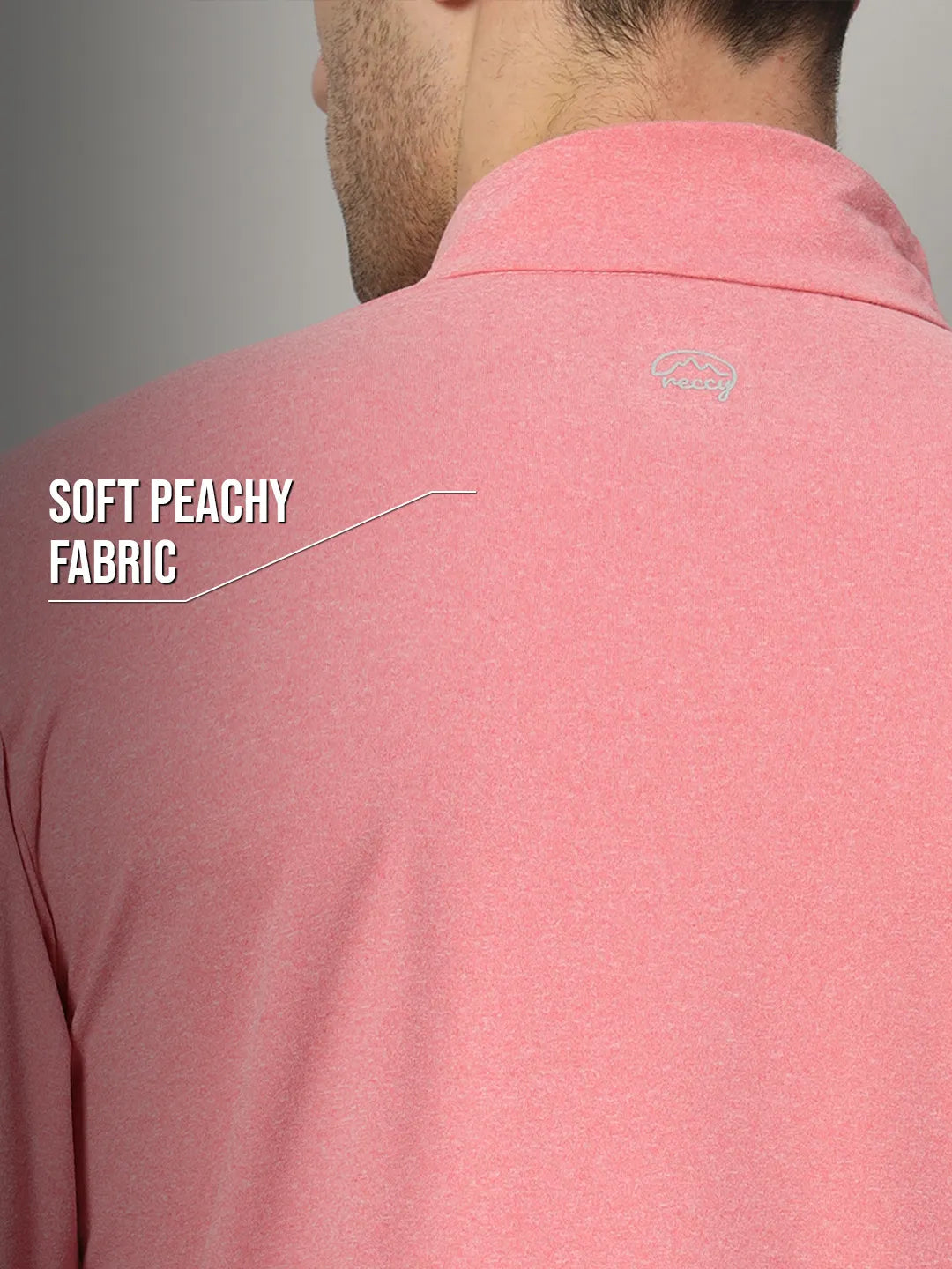 Reccy Mens Qzip Flex Tee - Bubblegum