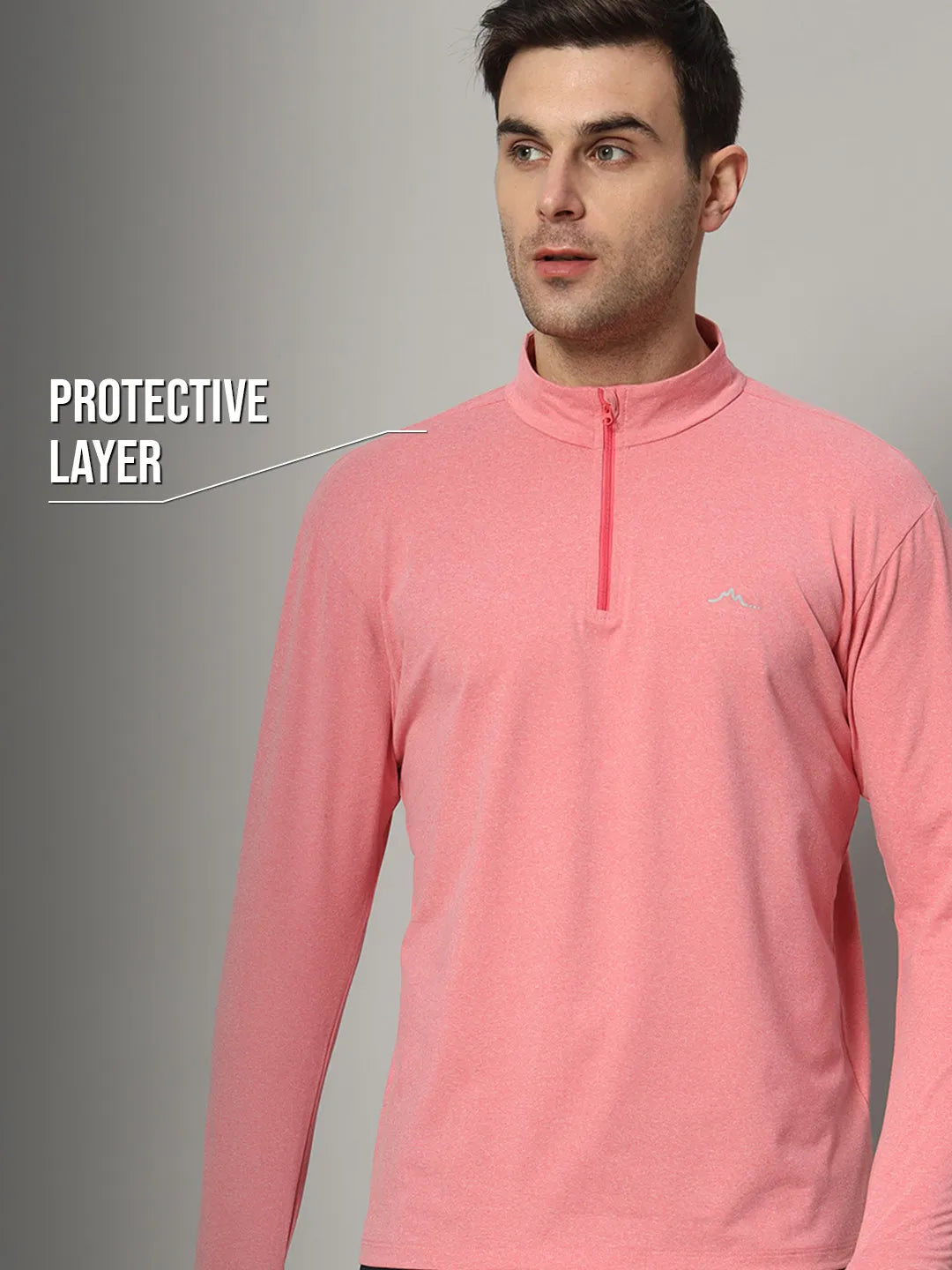 Reccy Mens Qzip Flex Tee - Bubblegum