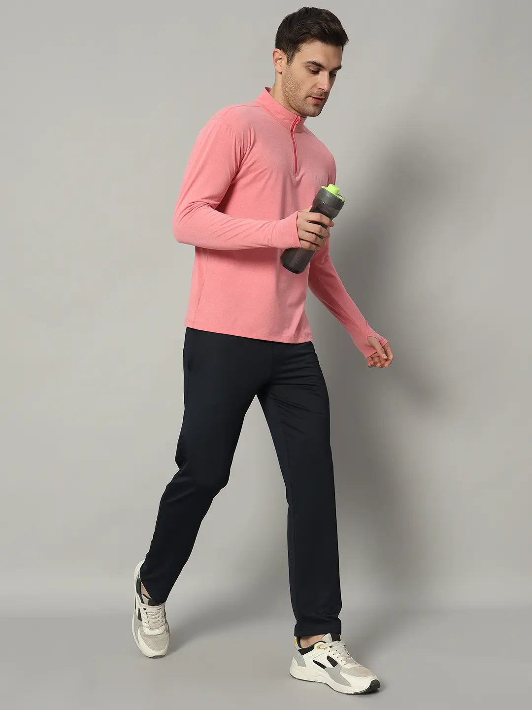 Reccy Mens Qzip Flex Tee - Bubblegum