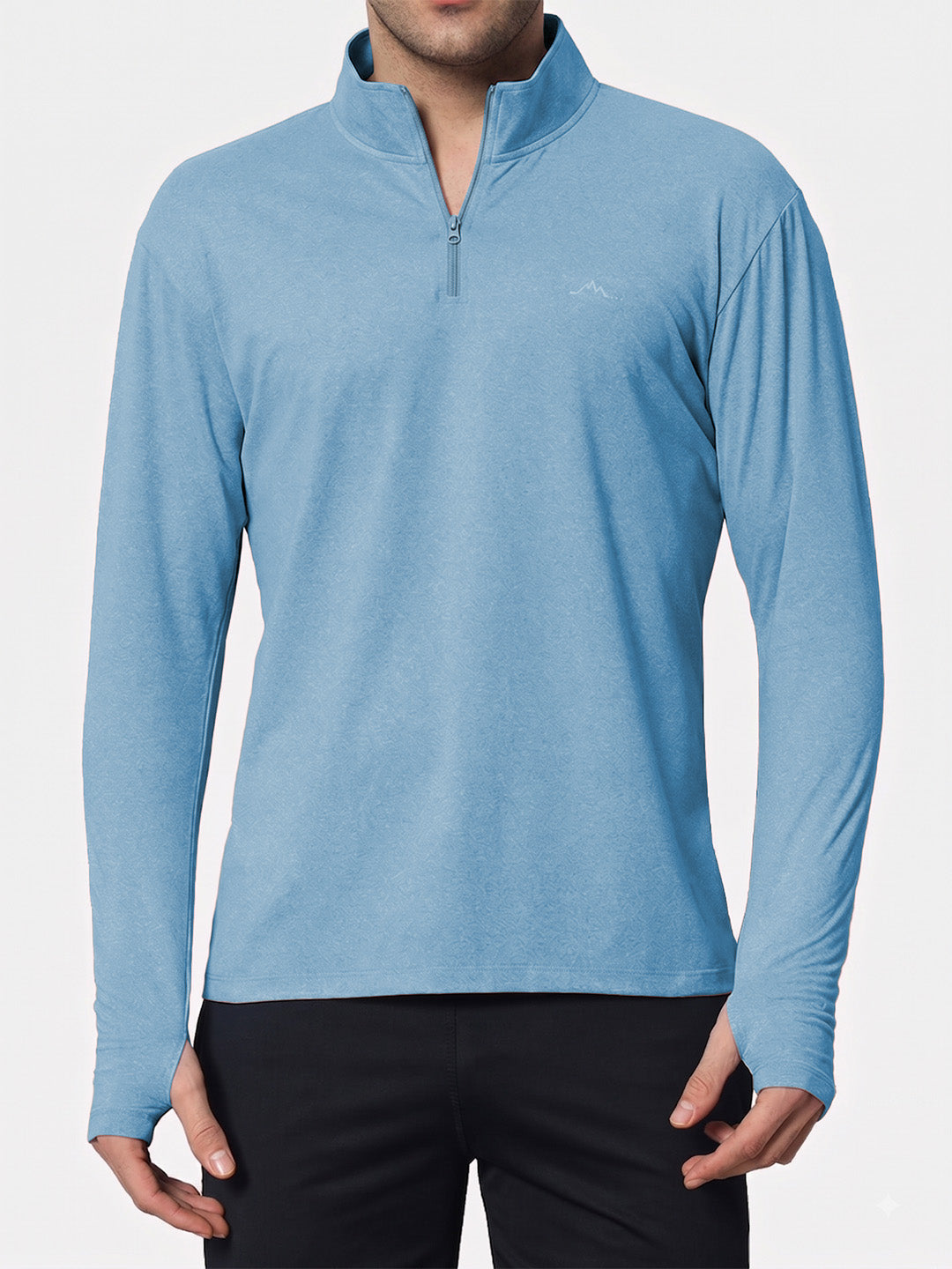 Reccy Mens Qzip Flex Tee - Glacier Blue