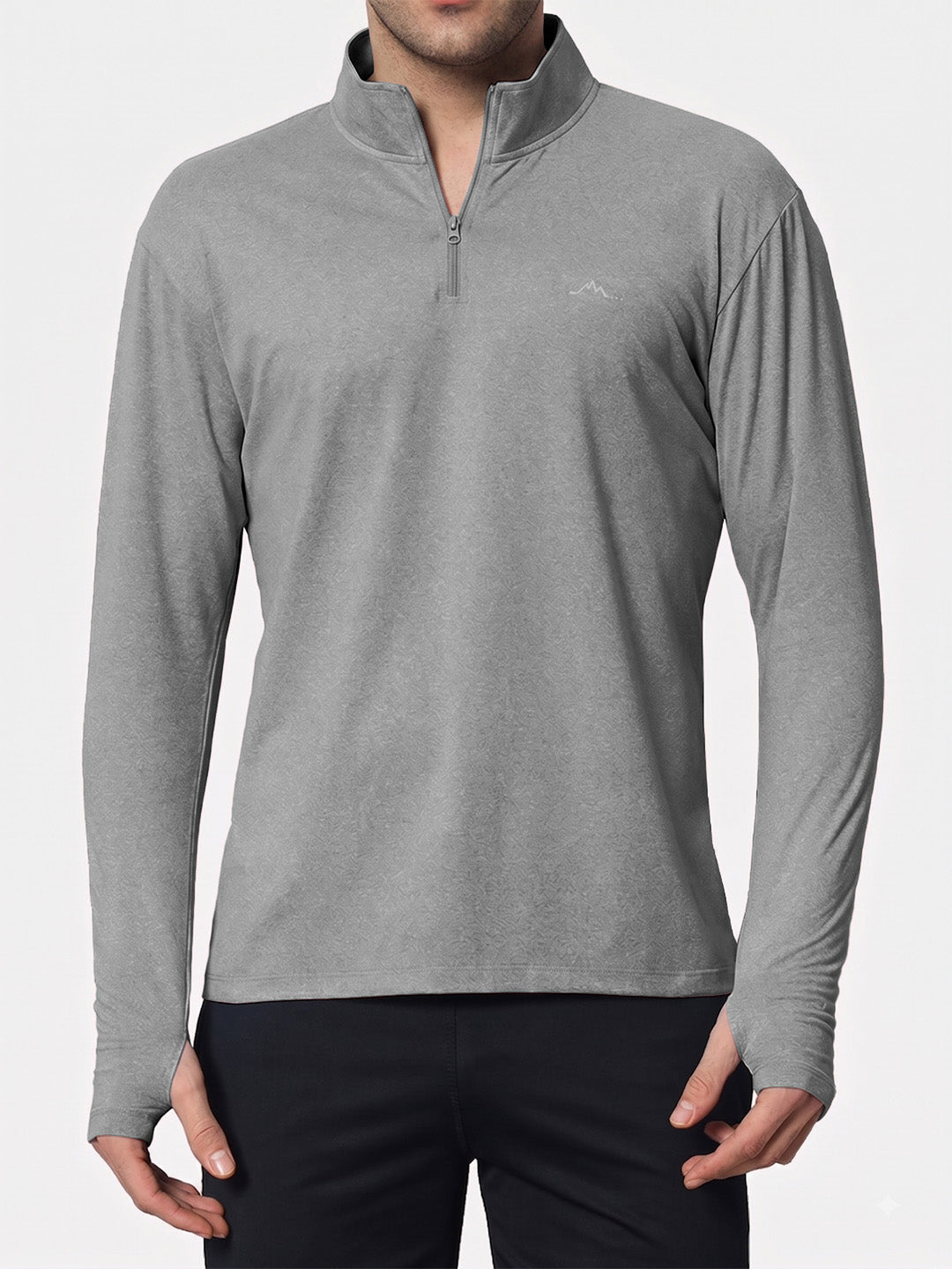 Reccy Mens Qzip Flex Tee - Granite Grey