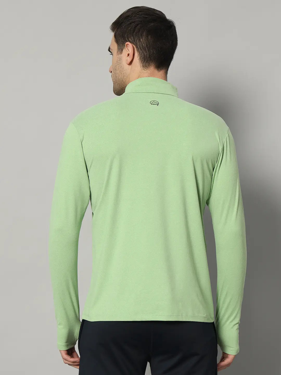 Reccy Mens Qzip Flex Tee - Green Tea