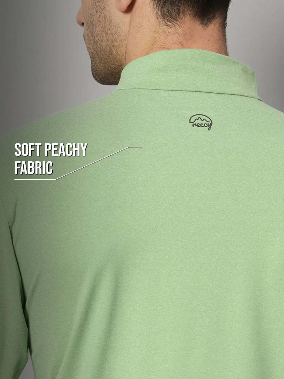 Reccy Mens Qzip Flex Tee - Green Tea