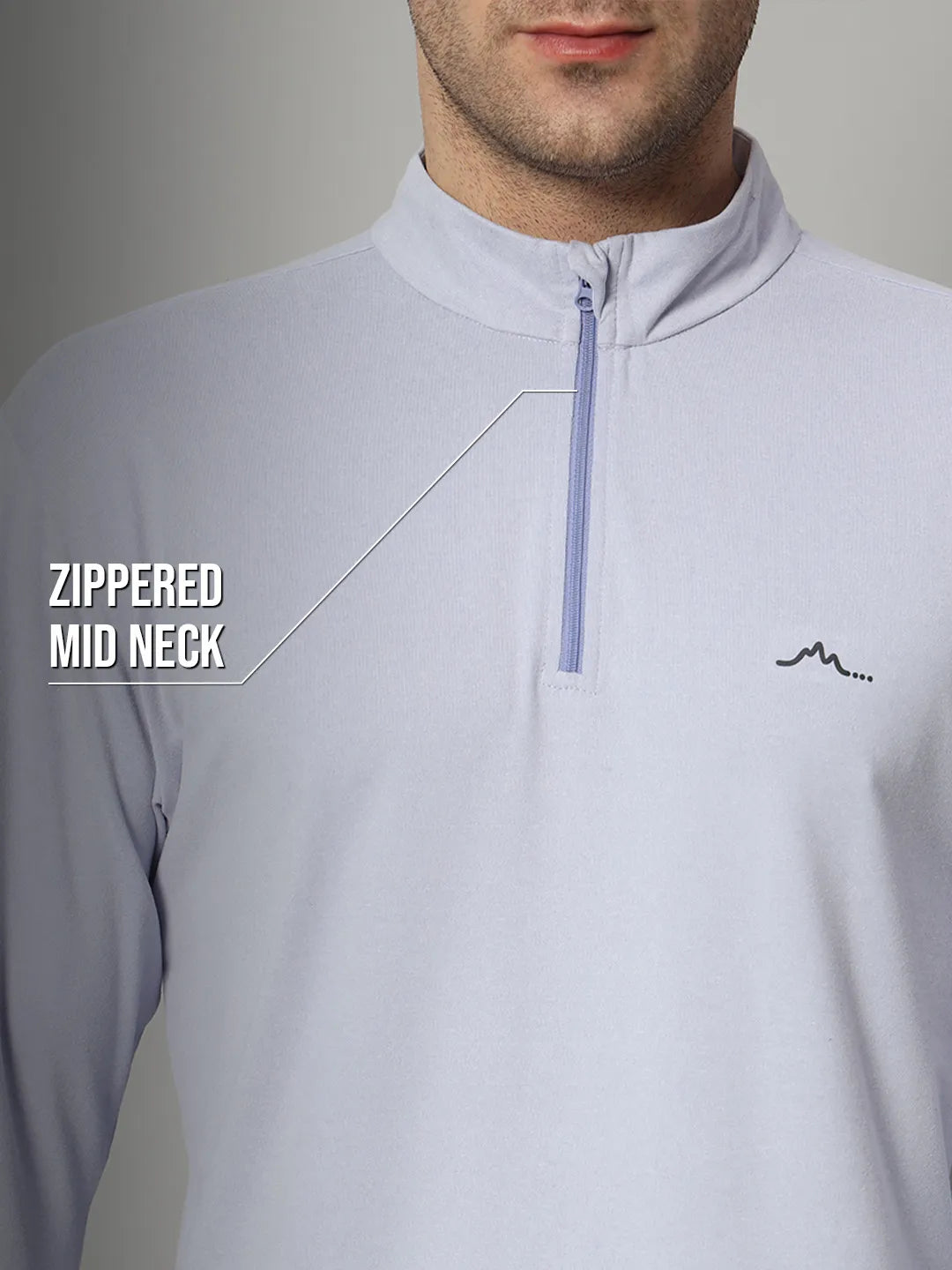 Reccy Mens Qzip Flex Tee - Lavender