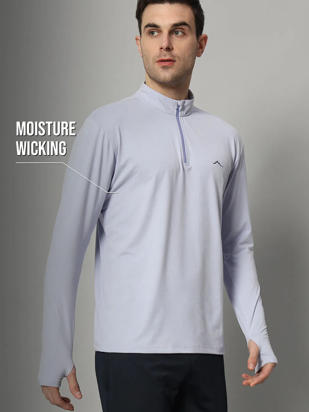 Reccy Mens Qzip Flex Tee - Lavender