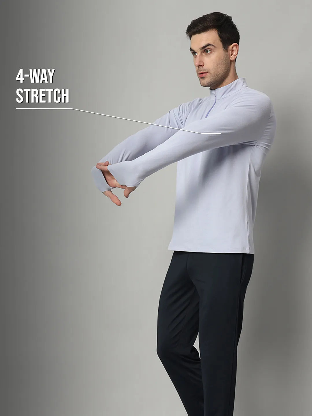 Reccy Mens Qzip Flex Tee - Lavender