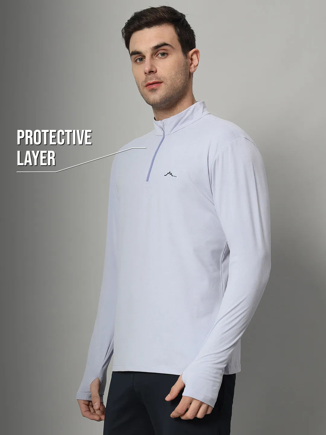 Reccy Mens Qzip Flex Tee - Lavender