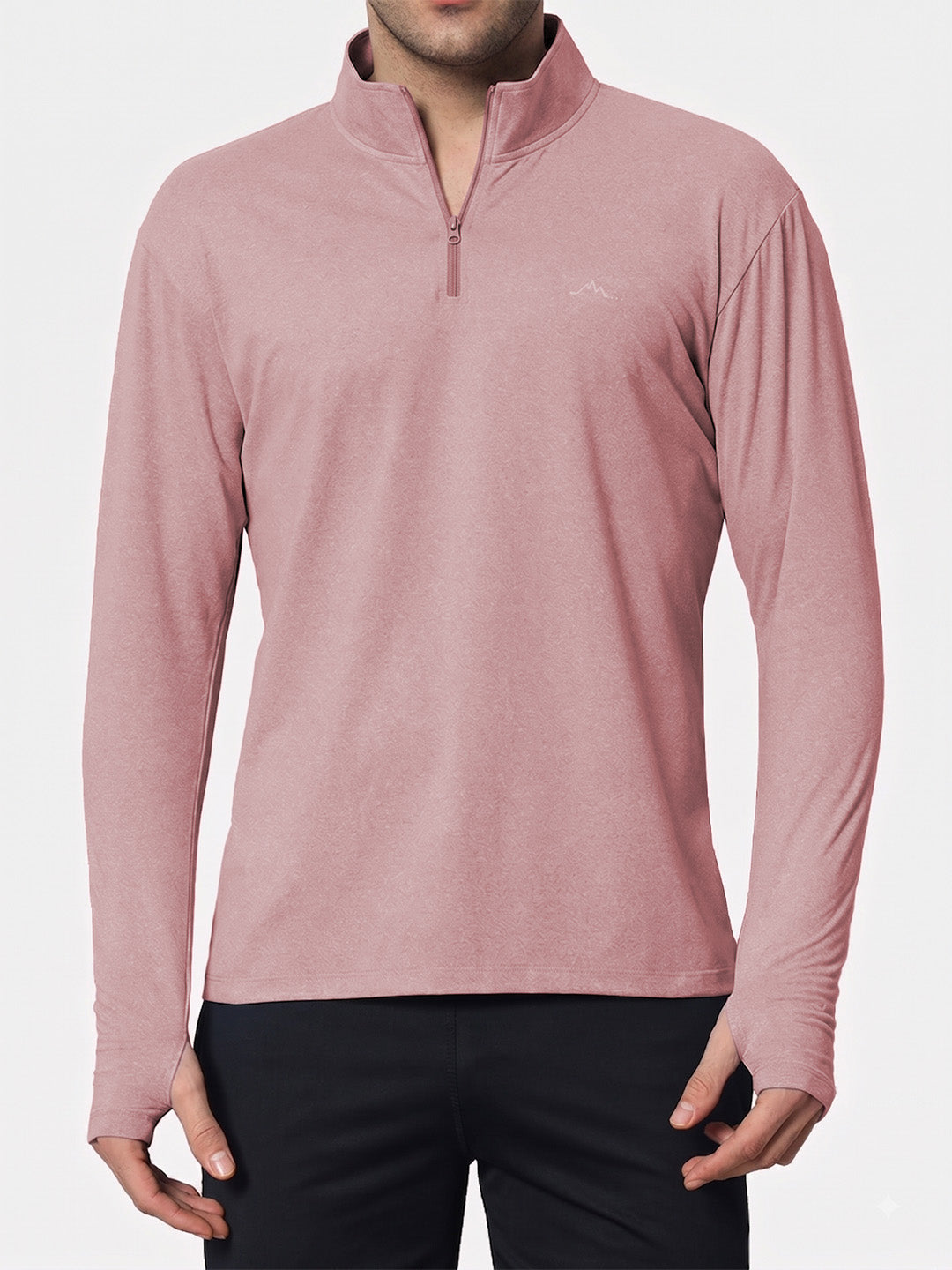 Reccy Mens Qzip Flex Tee - Mauve Shadows