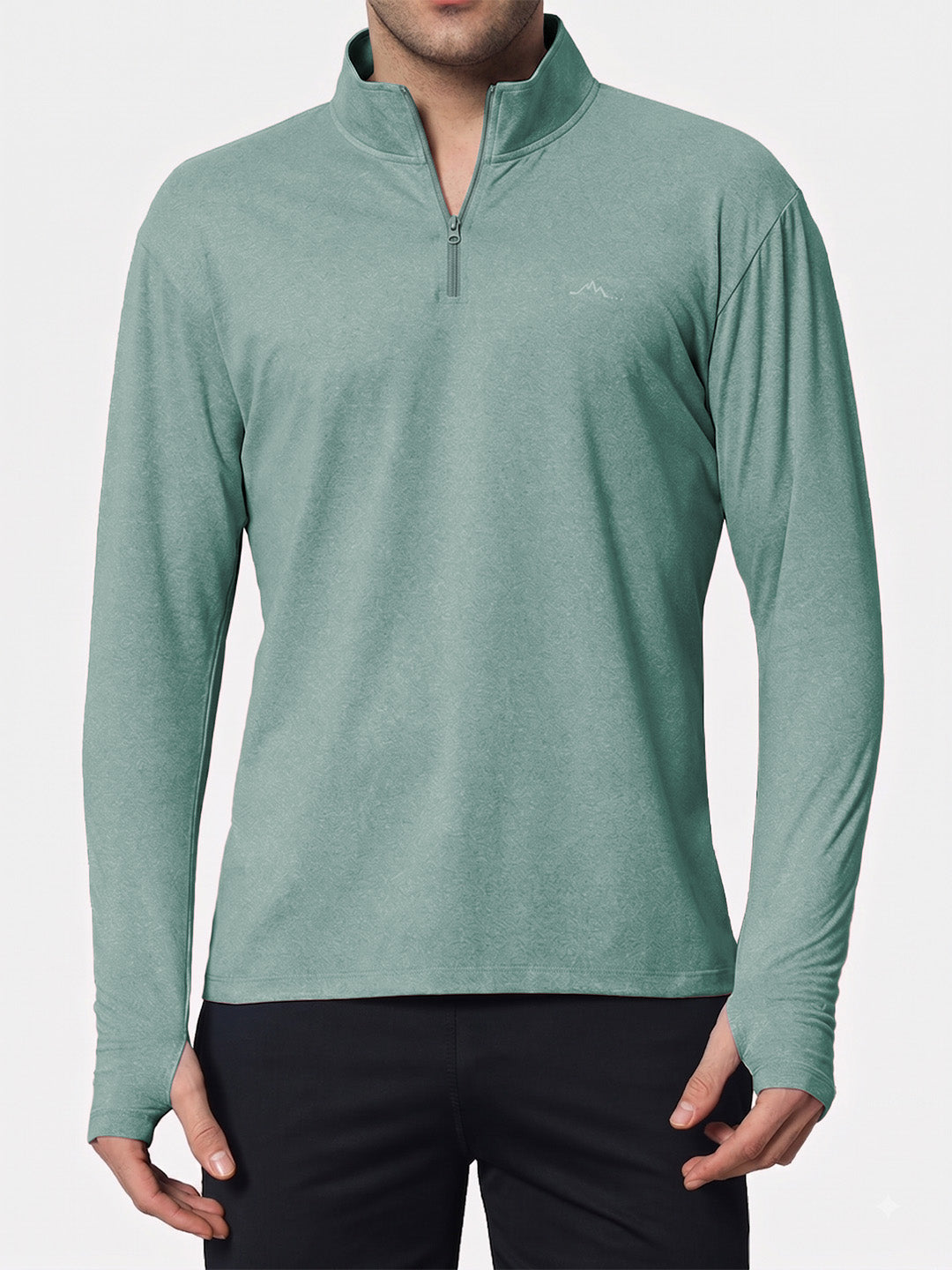 Reccy Mens Qzip Flex Tee - Teal